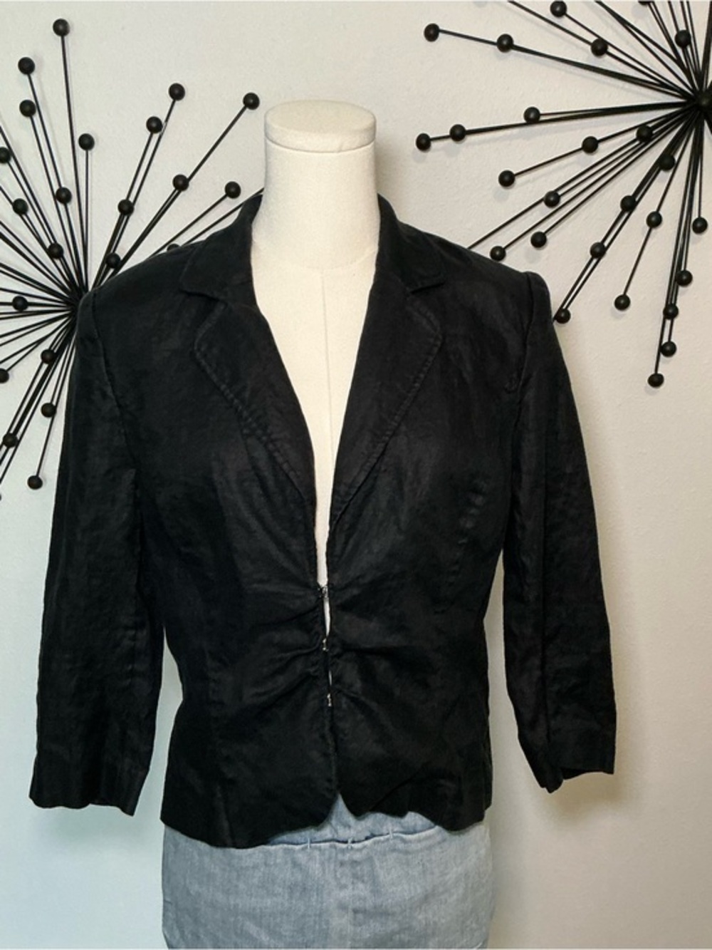 Worthington Black Tailored Women's Blazer with Notched Lapel